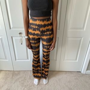 comfy misguided tie dye inspired flared pants